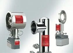 A group of different types of valves with red labels.